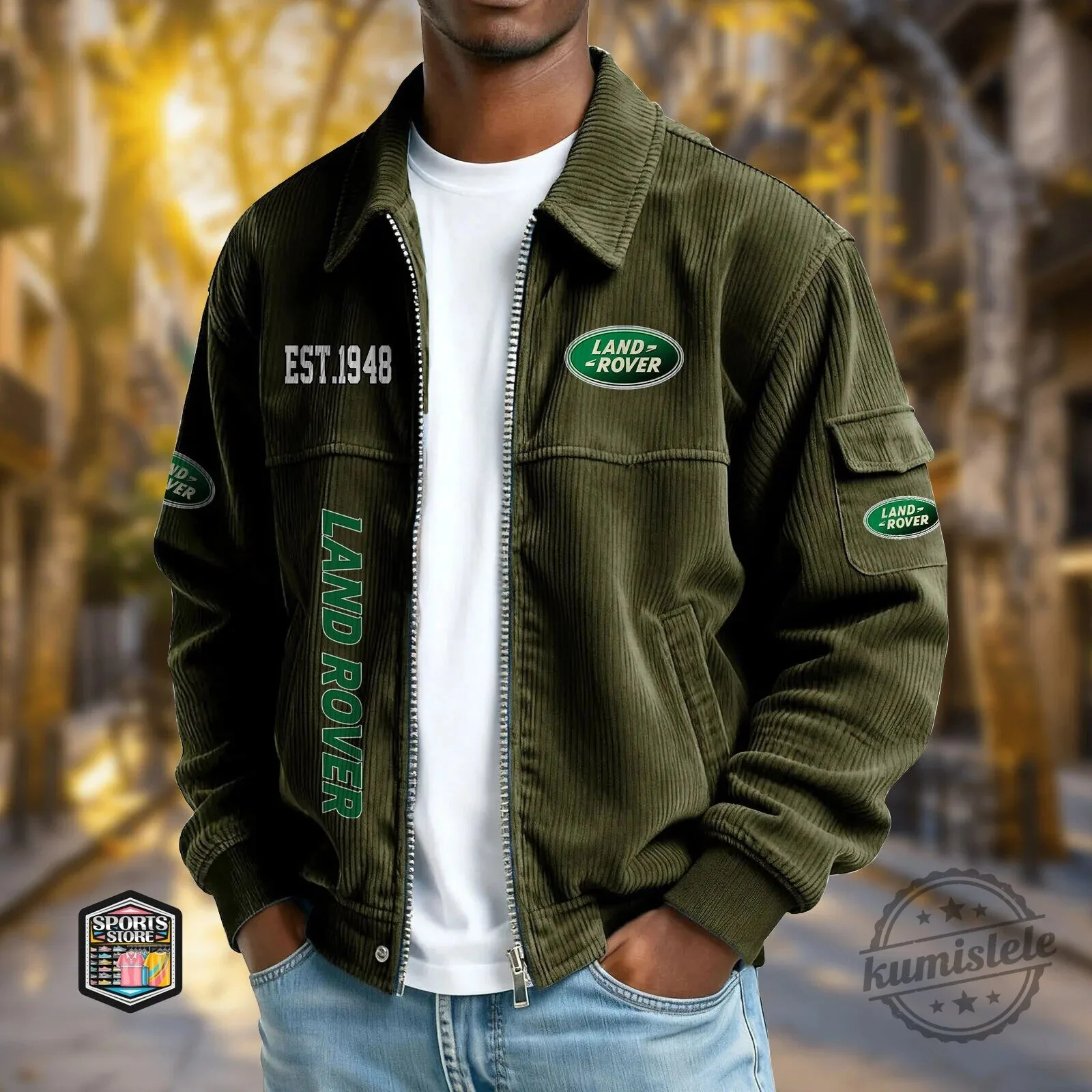 Land Rover Corduroy Jacket with Embroidered Logo